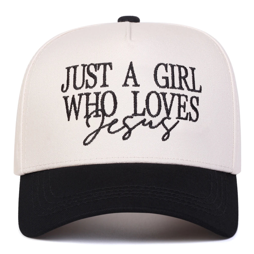 Just A Girl Who Loves Jesus Embroidered Baseball Cap