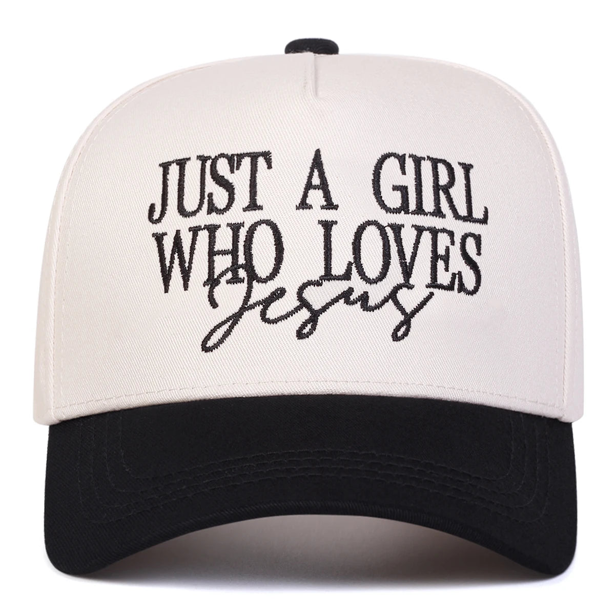 Just A Girl Who Loves Jesus Embroidered Baseball Cap