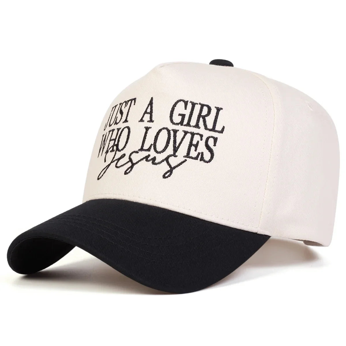 Just A Girl Who Loves Jesus Embroidered Baseball Cap